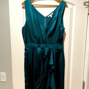 Silk Emerald green dress
